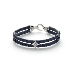 Online Blue Bolo Leather with Hook Clasp armbånd Armbånd | Til Menn