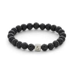 Fashion ColorUp Lava Stone 8mm armbånd Til Menn | Armbånd