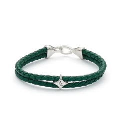 New Green Bolo Leather with Hook Clasp armbånd Til Menn | Armbånd