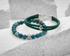 New Green Bolo Leather with Hook Clasp armbånd Til Menn | Armbånd