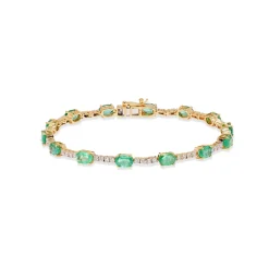 Hot Armbånd i 18 karat gull med smaragd og diamanter 1,00 ct Armbånd