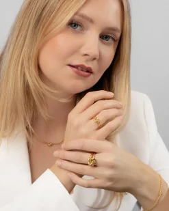 New Armbånd i forgylt sølv med knutedetalj Armbånd