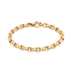 Sale Armbånd i gult gull 19 cm lenker Armbånd