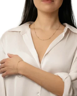 Sale Armbånd i gult gull med fargestener Armbånd