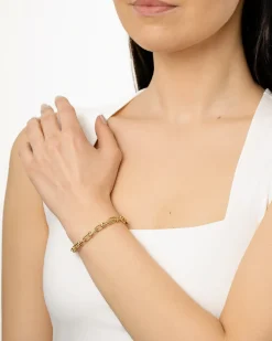 Hot Armbånd i gult gull med lenker Armbånd
