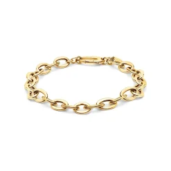 Sale Armbånd i gult gull med ovale lenker Armbånd
