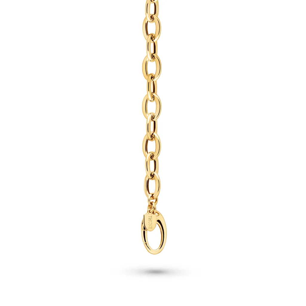Sale Armbånd i gult gull med ovale lenker Armbånd