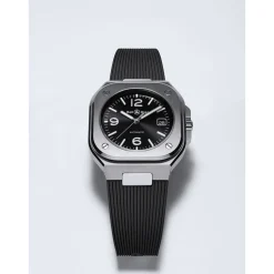 Hot BR 05 Black Steel 40 mm gummirem Til Han