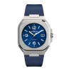 Outlet BR 05 Blue Steel 40mm gummirem Til Han