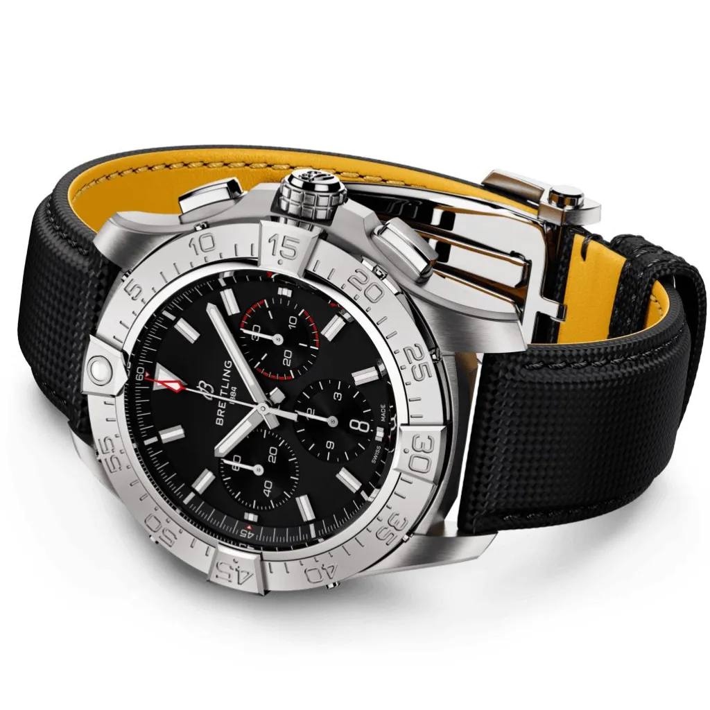Clearance Avenger B01 Chronograph sort 44 mm Dykkerklokker | Til Han