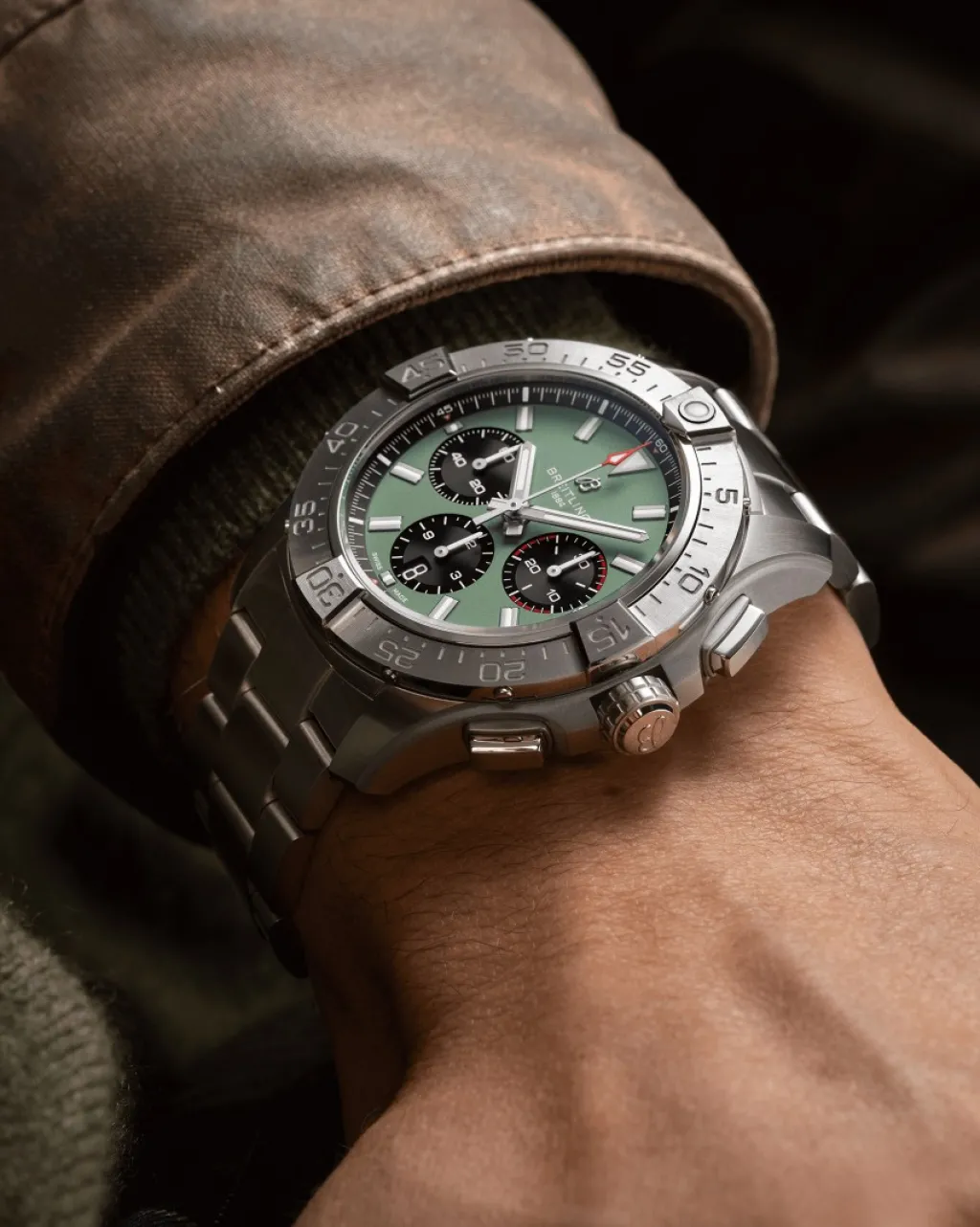 Best Avenger B01 Chronograph grønn 44 mm Dykkerklokker | Til Han