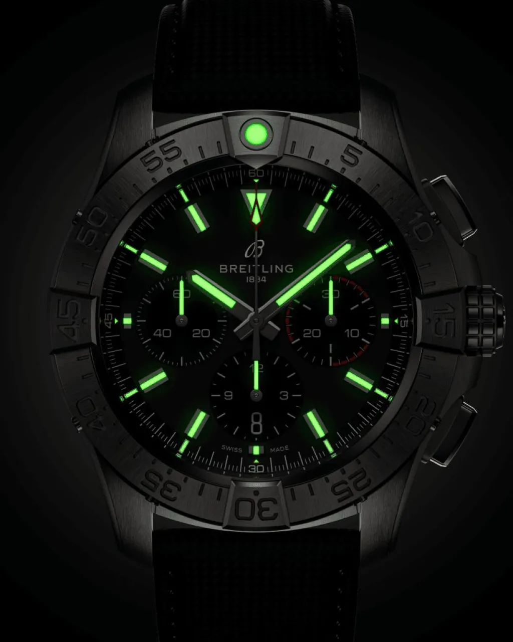 Clearance Avenger B01 Chronograph sort 44 mm Dykkerklokker | Til Han