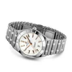 Outlet Chronomat 32 mm hvit perlemor og diamanter Klokker Med Diamanter | Til Henne