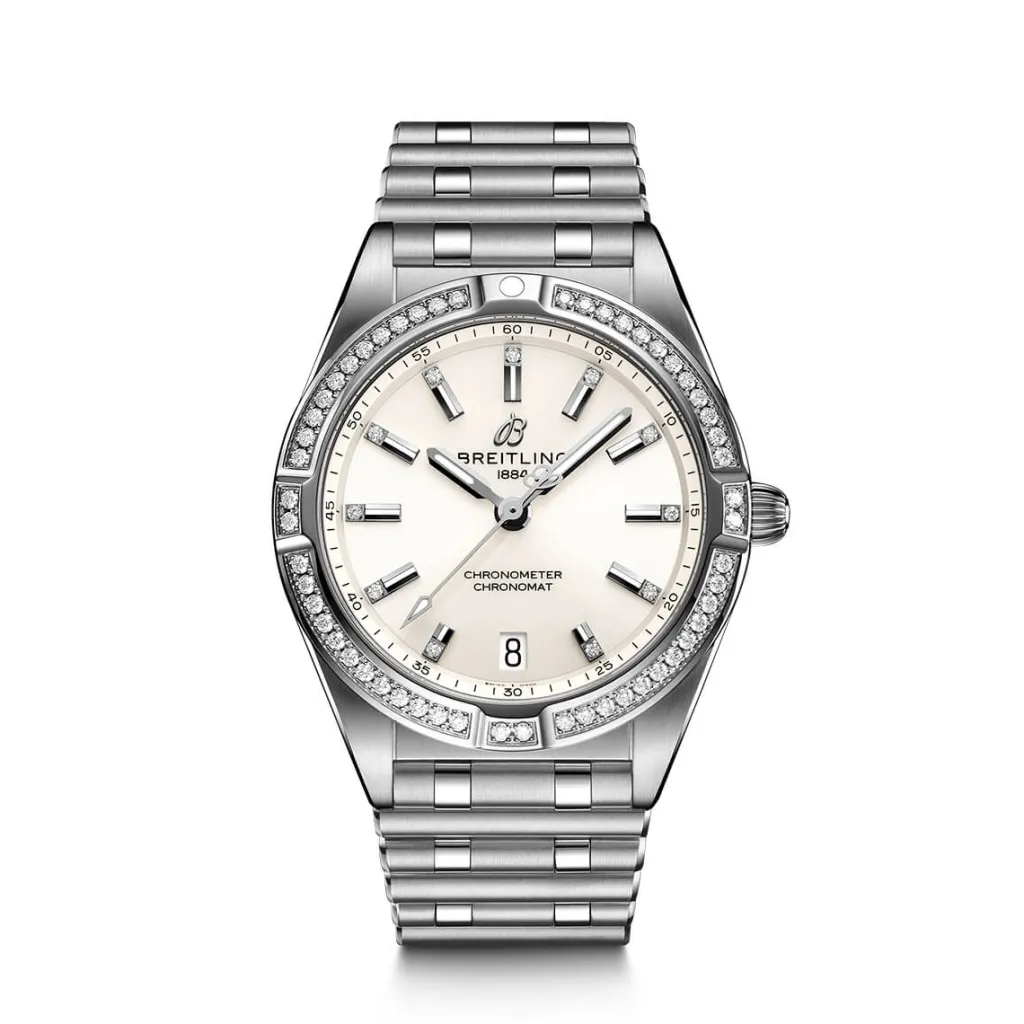 Outlet Chronomat 32 mm SuperQuartz diamantbezel Til Henne