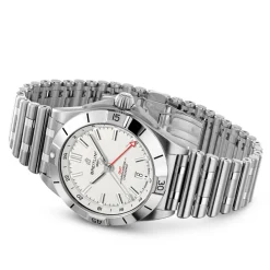 Fashion Chronomat Auto GMT rustfritt stål med hvit urskive 40 mm Til Han
