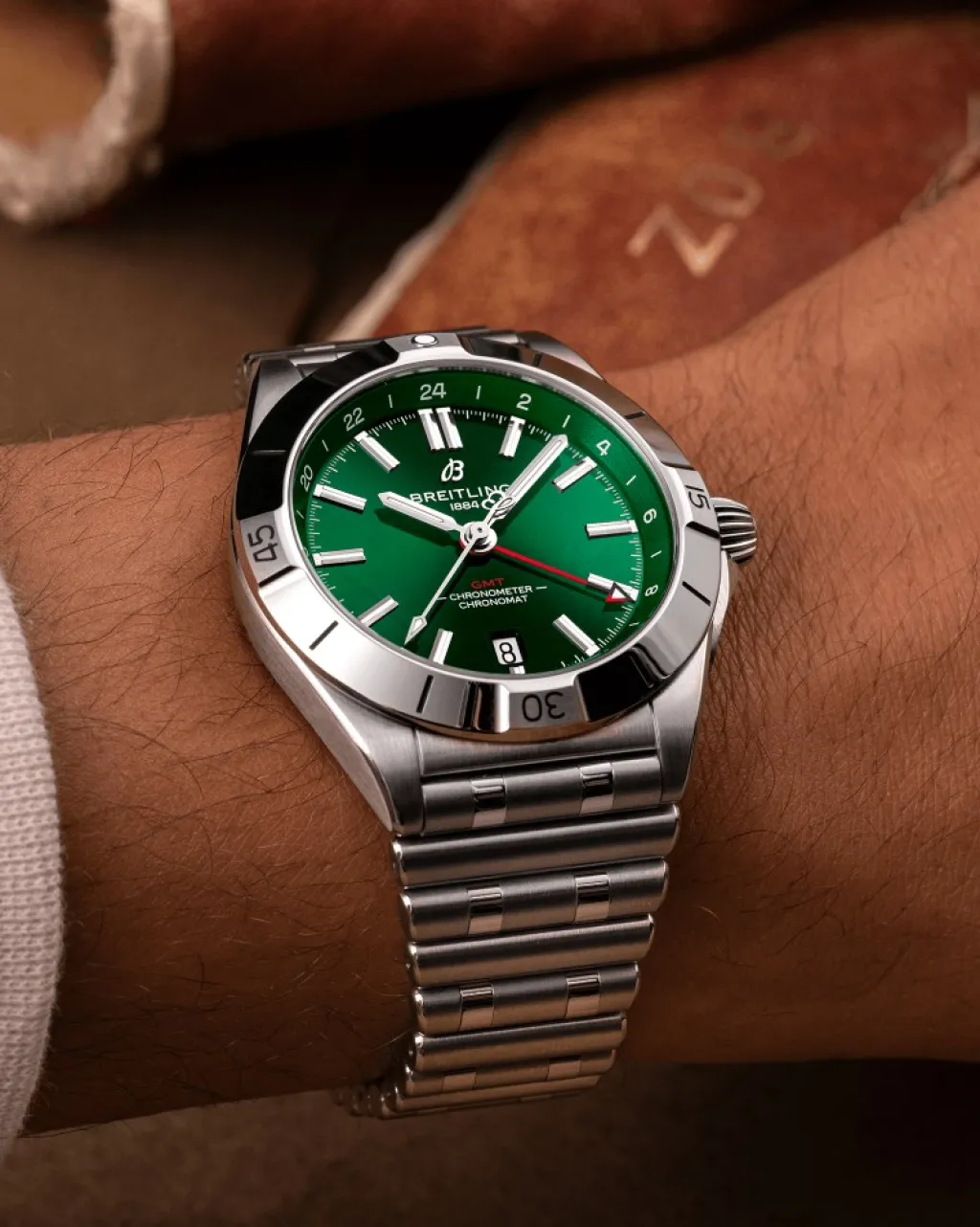Fashion Chronomat Automatic GMT 40 mm grønn skive Til Han