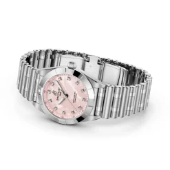Clearance Chronomat rustfritt stål med rosa perlemor 28 mm Til Henne