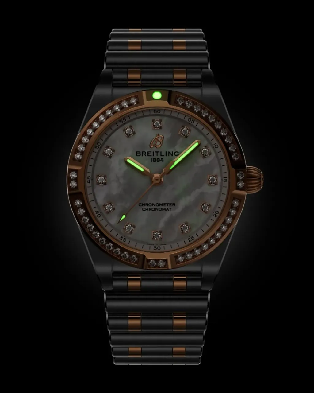 Online Chronomat rustfritt og stål og rødt gull 28 mm Til Henne