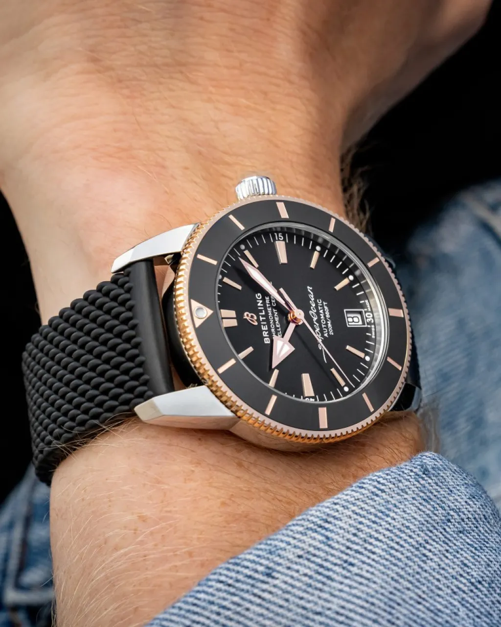 Best Superocean Heritage B20 Automatic 42 mm sort skive Dykkerklokker | Til Han