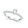 Fashion Bridal Eternity diamantring i hvitt gull oval 0,50 ct Ringer