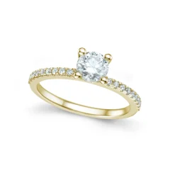 Outlet Bridal Eternity diamantring i gult gull 0,95 ct Ringer