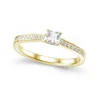 Hot Bridal Eternity diamantring i gult gull cushion 0,40 ct Ringer