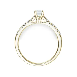 Best Bridal Eternity diamantring i gult gull emerald cut 0,60 ct Ringer