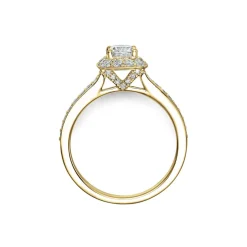 Best Bridal Eternity diamantring i gult gull cushion 0,80 ct Ringer