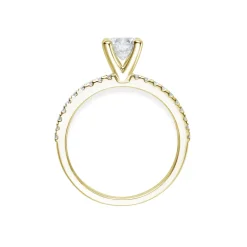 Outlet Bridal Eternity diamantring i gult gull 0,95 ct Ringer