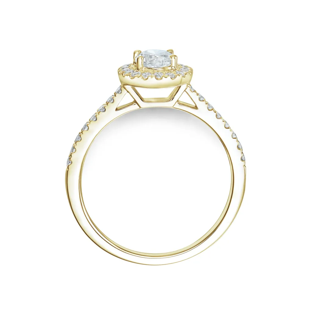 New Bridal Eternity diamantring i gult gull oval 0,75 ct Ringer