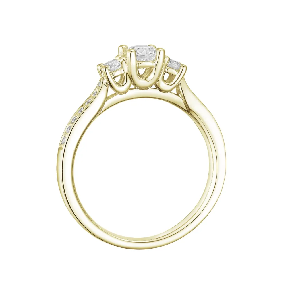 New Bridal Eternity diamantring 0,60 ct i gult gull Ringer