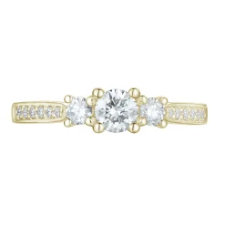 New Bridal Eternity diamantring 0,60 ct i gult gull Ringer