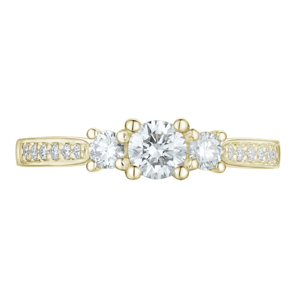 New Bridal Eternity diamantring 0,60 ct i gult gull Ringer