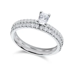Fashion Bridal Eternity diamantring i hvitt gull oval 0,50 ct Ringer