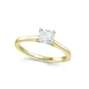 Clearance Bridal Eternity enstens diamantring i gult gull cushion 0,70 ct Ringer