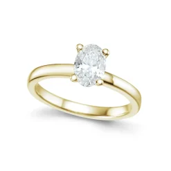 Clearance Bridal Eternity enstens diamantring i gult gull oval 0,80 ct Ringer
