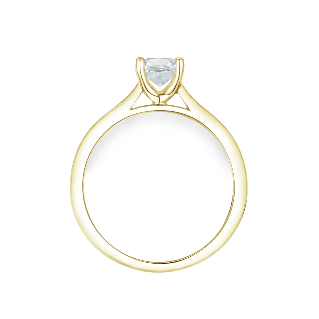Clearance Bridal Eternity enstens diamantring i gult gull cushion 0,70 ct Ringer