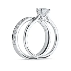 New Bridal Eternity enstens diamantring cushion 0,70 ct Ringer