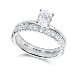 Discount Bridal Eternity enstens diamantring oval 0,80 ct Ringer