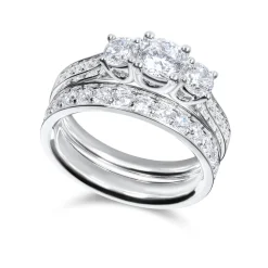 Best Bridal Eternity Positano 3-stens diamantring 1,00ct Ringer