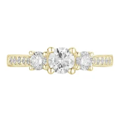Hot Bridal Eternity trestens diamantring i gult gull 1,00 ct Ringer
