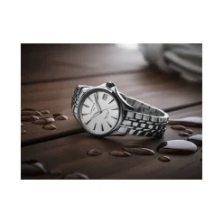 Fashion DS Action sølvfarget skive  med diamanter 33,80 mm Klokker Med Diamanter | Til Henne