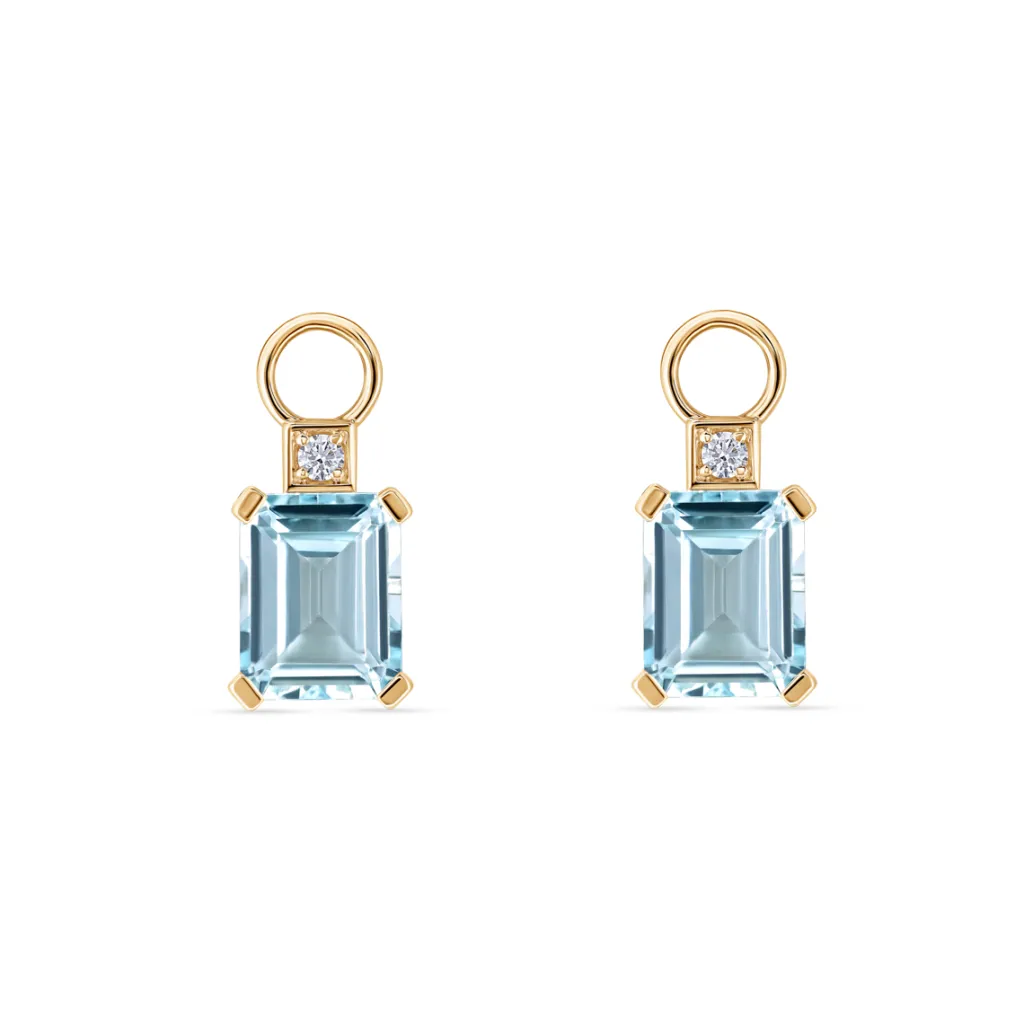 Hot Charms i gult gull med topas og diamanter Ørepynt