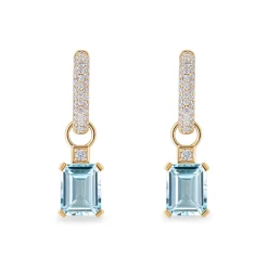 Hot Charms i gult gull med topas og diamanter Ørepynt