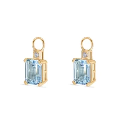 Hot Charms i gult gull med topas og diamanter Ørepynt