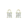Discount Charms i gult gull princess cut 0,54 ct Ørepynt