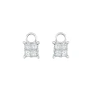 Sale Charms med diamanter princess cut 0,54 ct Ørepynt