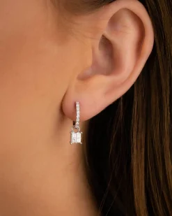 Sale Charms med diamanter princess cut 0,54 ct Ørepynt
