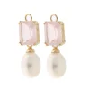 Hot Charms med rosenkvarts og perle Ørepynt