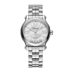 Outlet Happy Sport automatic stål med diamanter 33 mm Til Henne